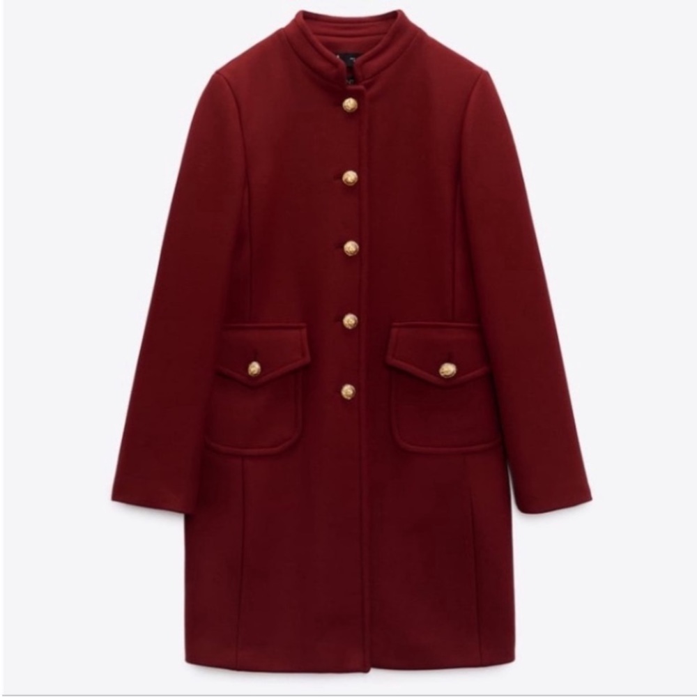 FITTED WOOL BLEND COAT